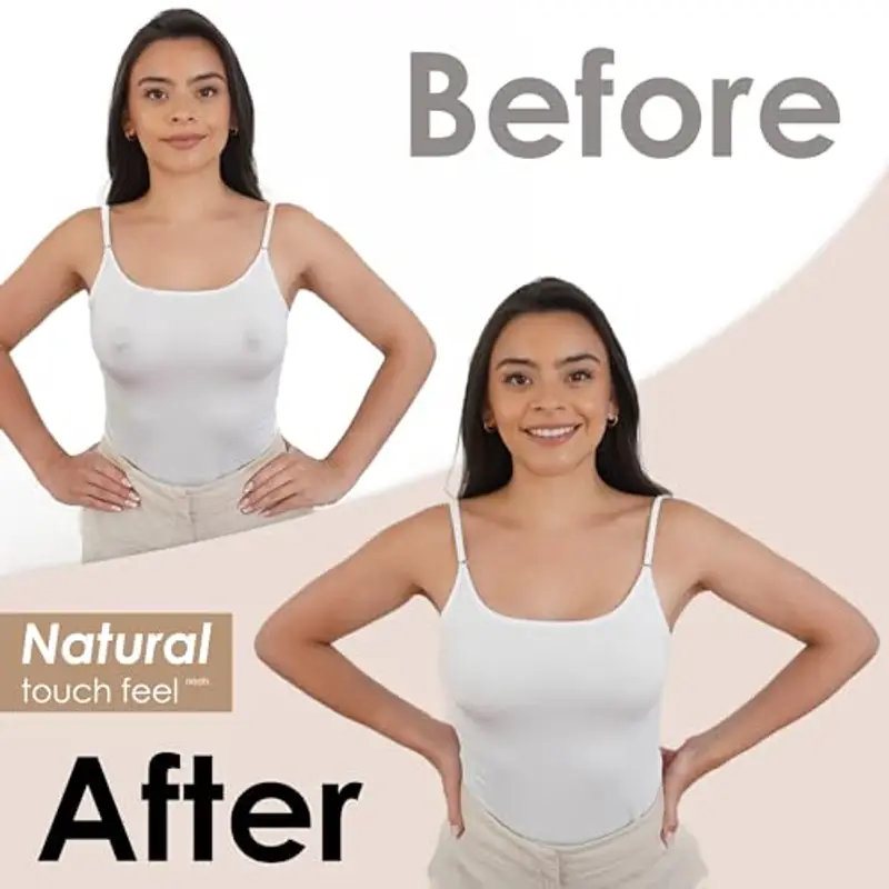 NEATS Copricapezzoli da Donna, Reggiseno Invisibile Adesivo Riutilizzabile in Silicone Ipoallergenico, Nipple Covers Capezzolo Copre Petalo (Caramel, 8cm) miniatura 3