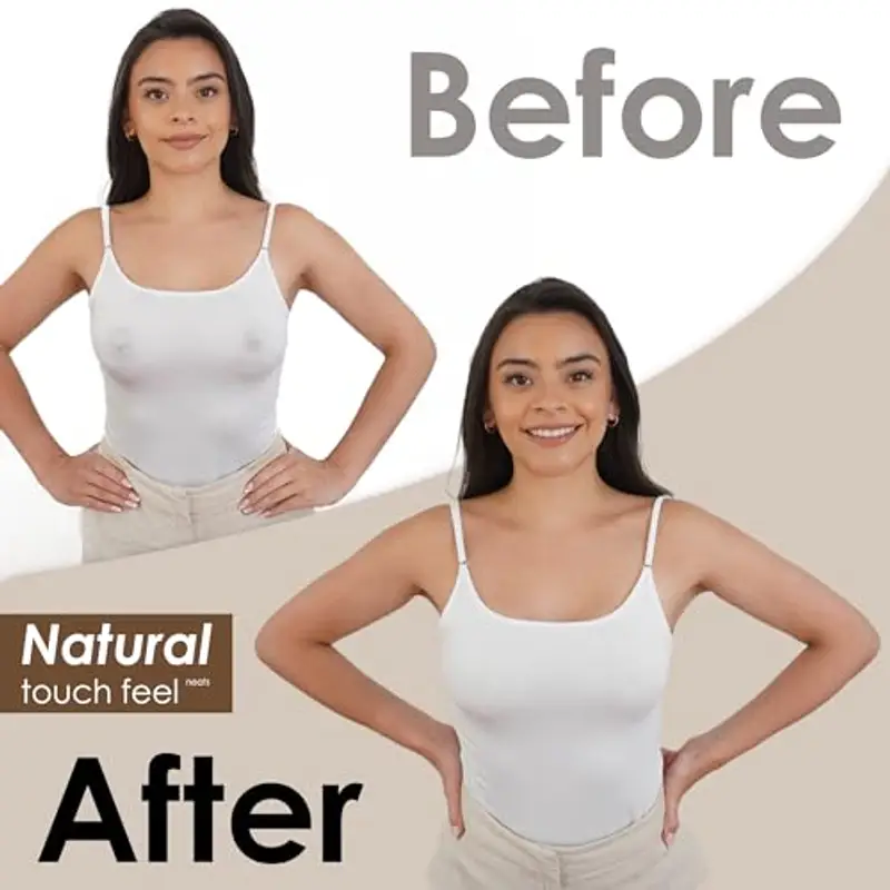 NEATS Copricapezzoli da Donna, Reggiseno Invisibile Adesivo Riutilizzabile in Silicone Ipoallergenico, Nipple Covers Capezzolo Copre Petalo (Mocha, 10cm) miniatura 3