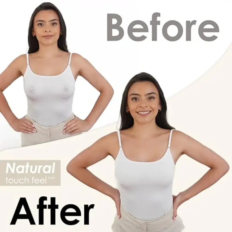 NEATS Copricapezzoli da Donna, Reggiseno Invisibile Adesivo Riutilizzabile in Silicone Ipoallergenico, Nipple Covers Capezzolo Copre Petalo (Pearl, 10cm) miniatura 3