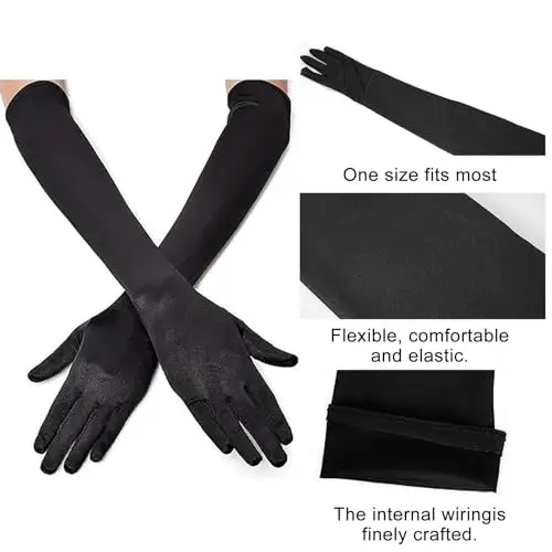 NebulaGlam Guanti Donna Nero 3464401 miniatura 3