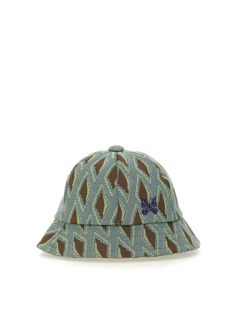 Cappello con stampa Azzurro