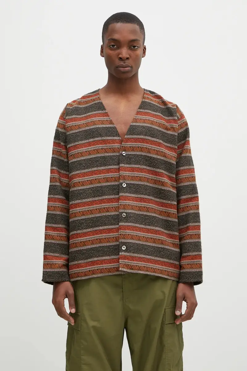 cardigan con aggiunta di lana Cardigan Jacket colore verde PU125