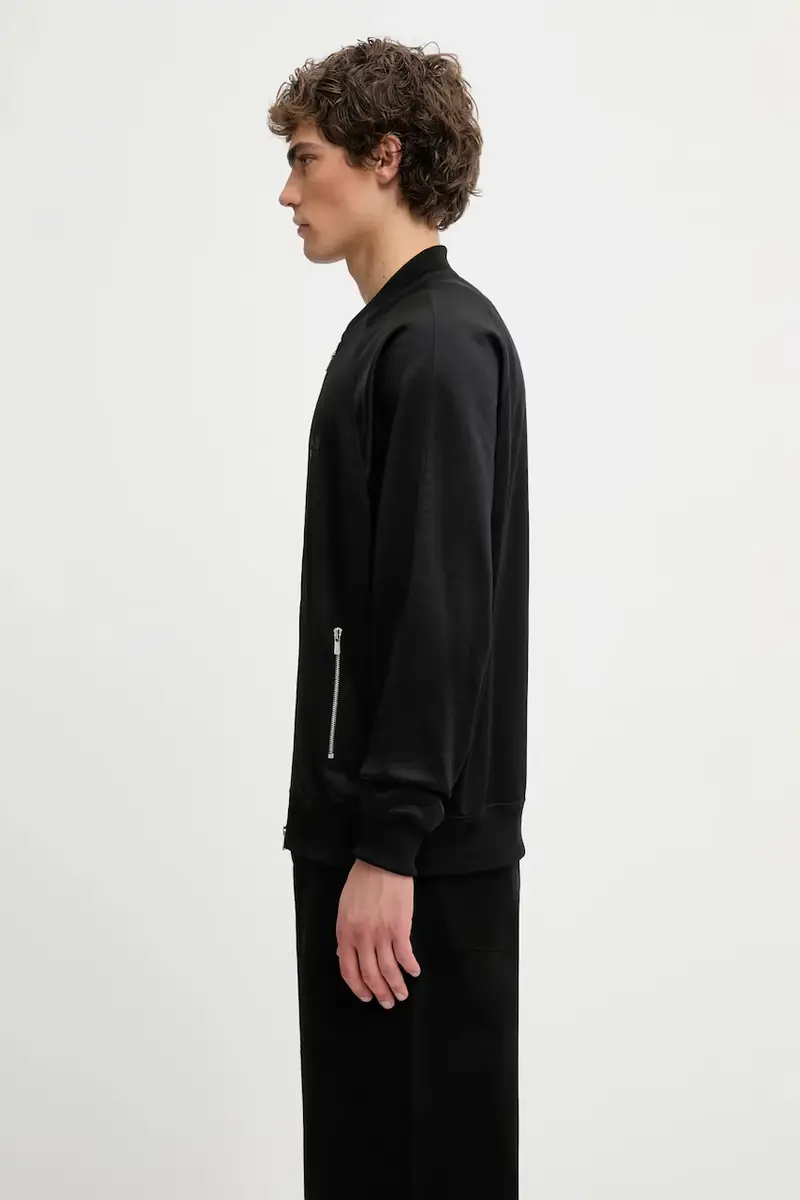 felpa Dolman Sleeve Track Jacket uomo colore nero RW327 miniatura 2