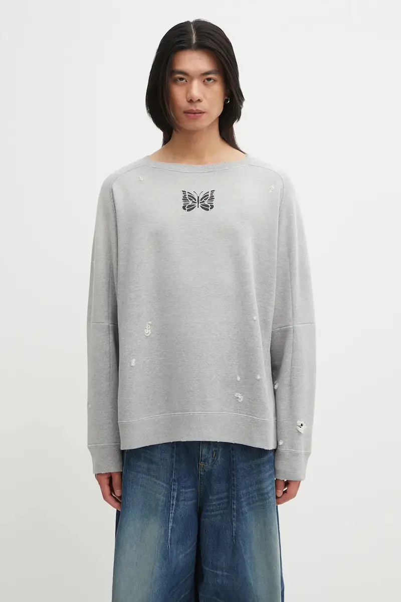 felpa in cotone Deconstructed uomo colore grigio RW336