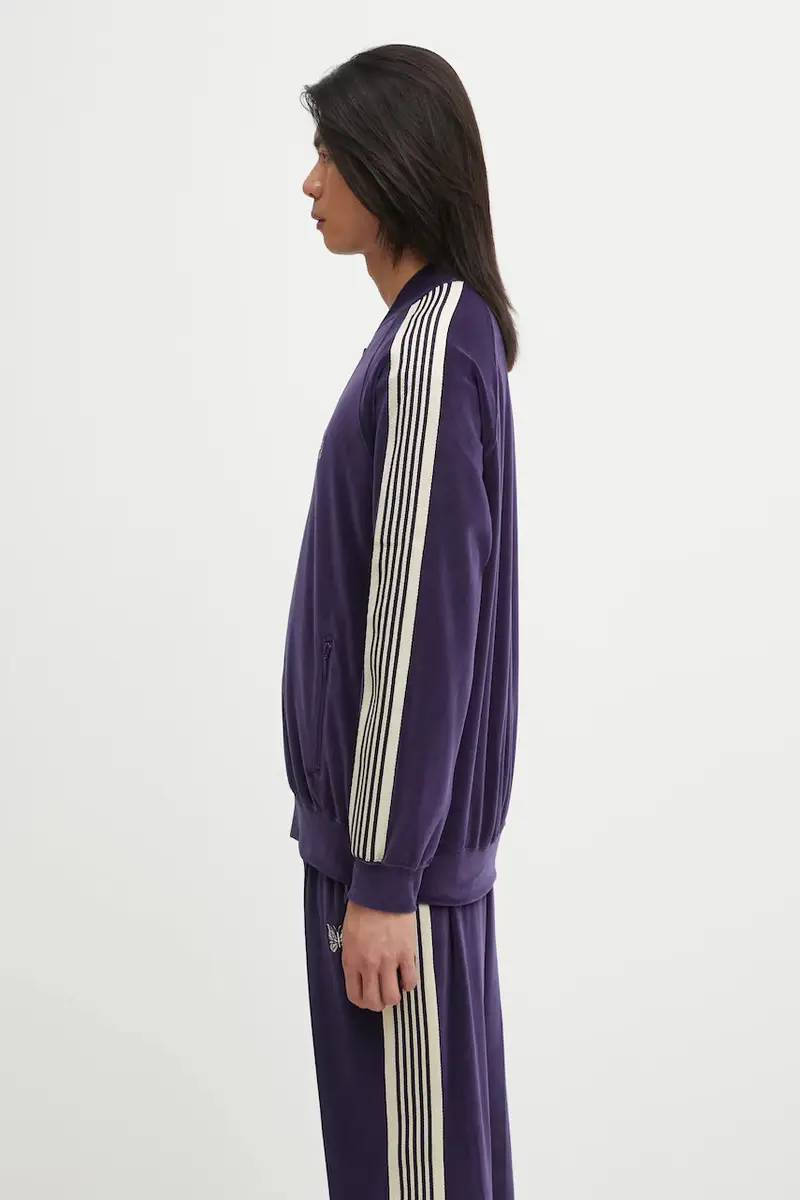 felpa Rib Collar uomo colore blu navy con applicazione RW323 miniatura 2