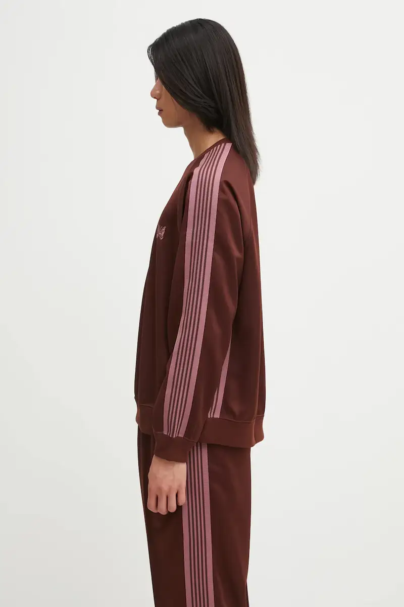 felpa Track Crew Neck uomo colore marrone RW315 miniatura 2