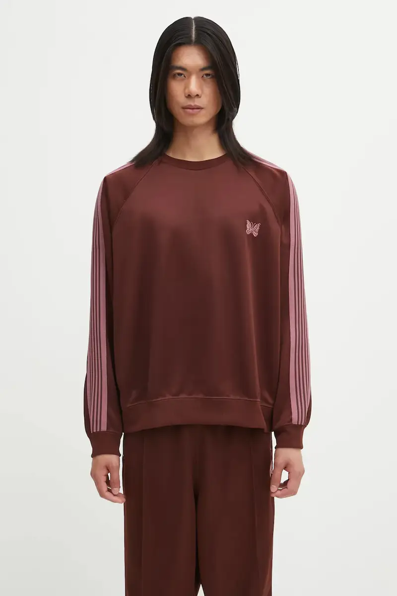 felpa Track Crew Neck uomo colore marrone RW315