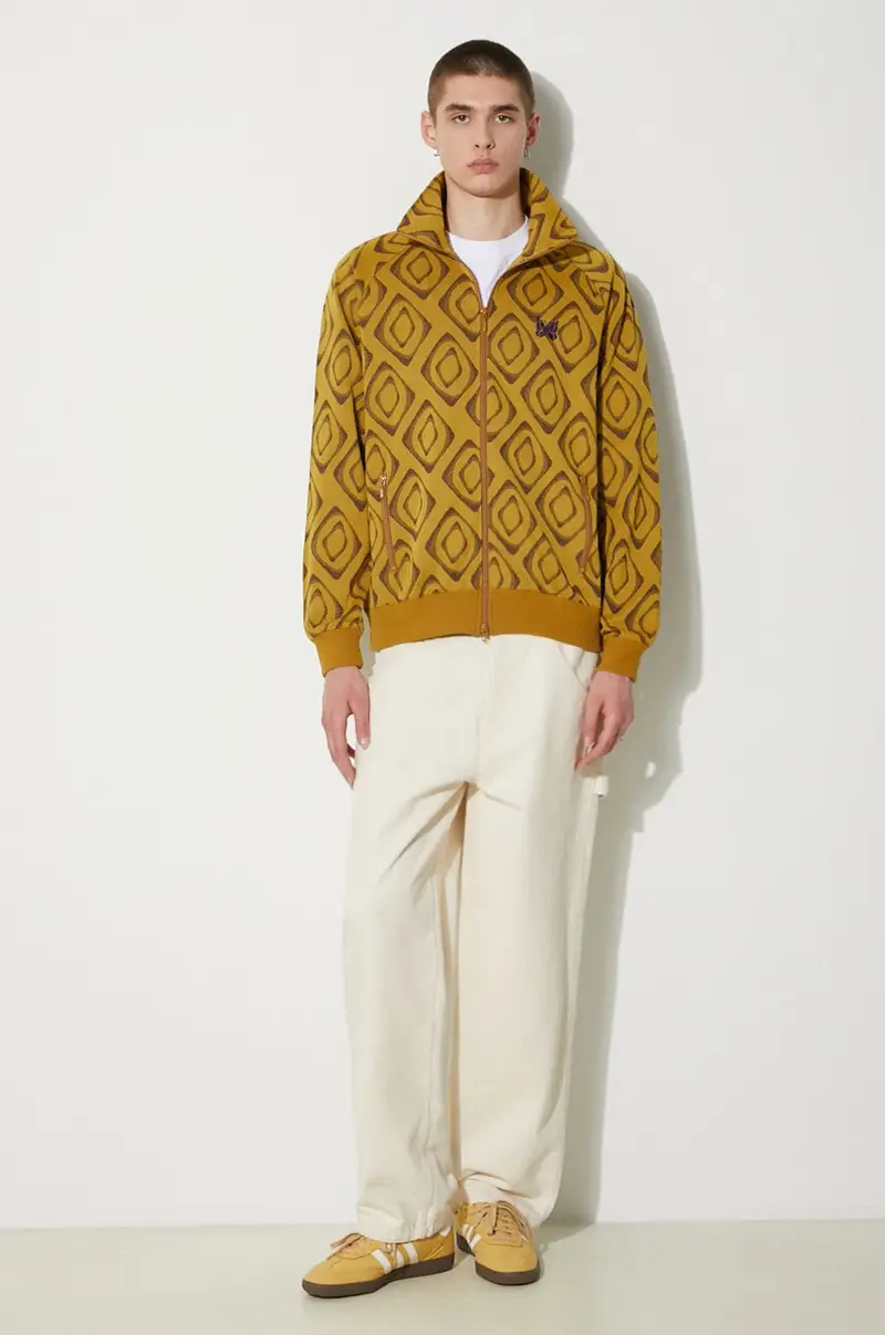 felpa Track Jacket uomo colore giallo OT224