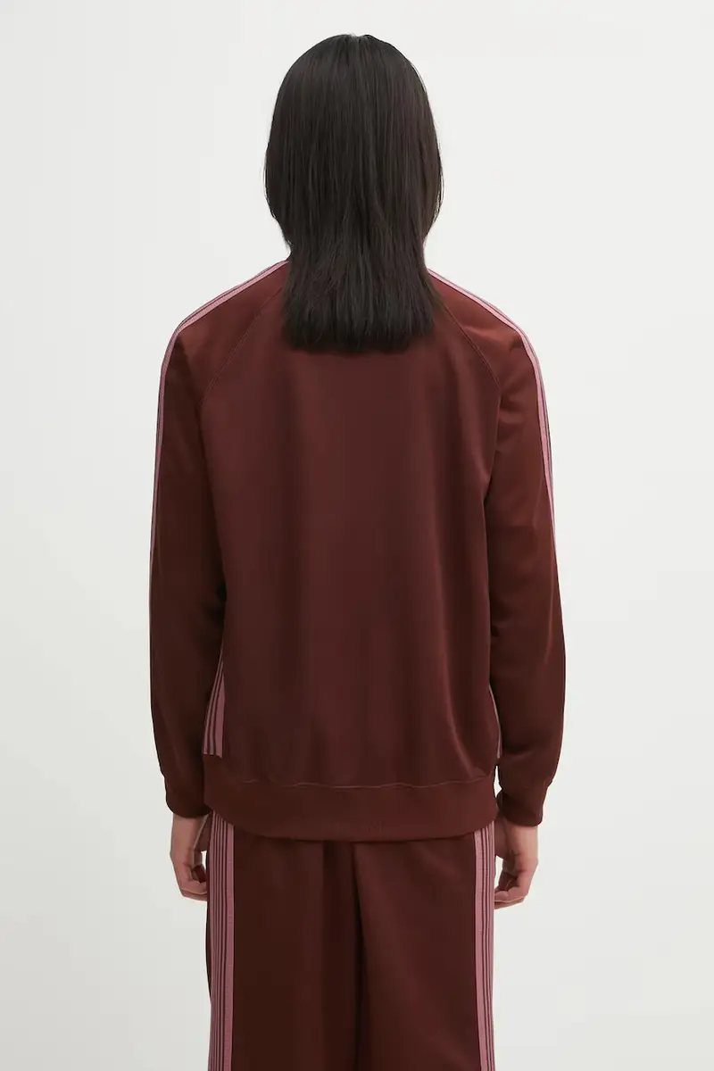 felpa Track Jacket uomo colore marrone con applicazione RW314 miniatura 3