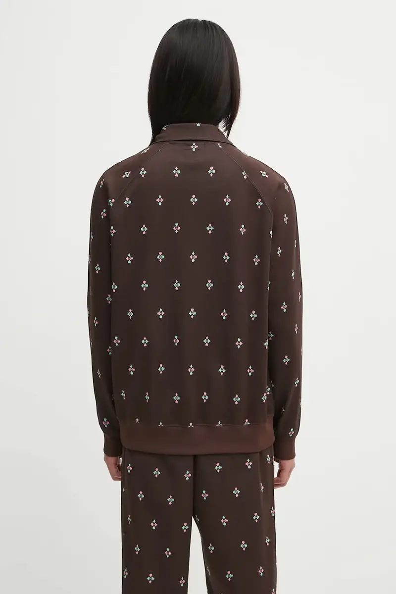 felpa Track Jacket uomo colore marrone RW312 miniatura 3