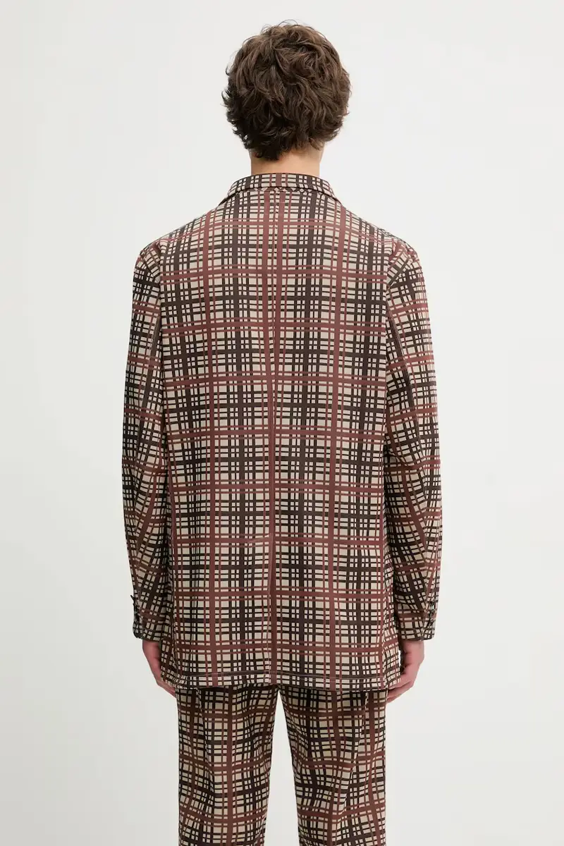 giacca 2B Poly Jacquard uomo colore marrone RW310 miniatura 3