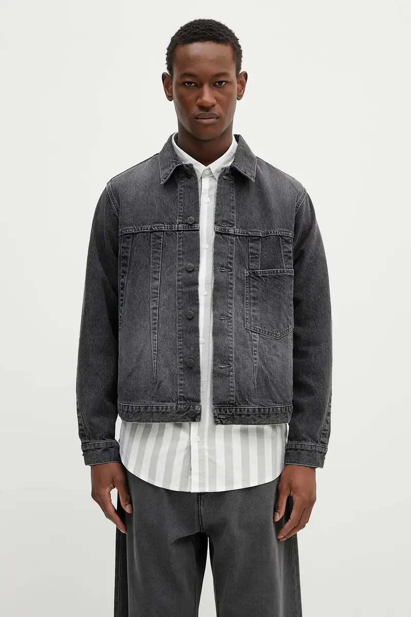 giacca di jeans Darts Jean colore blu QV160 Nero