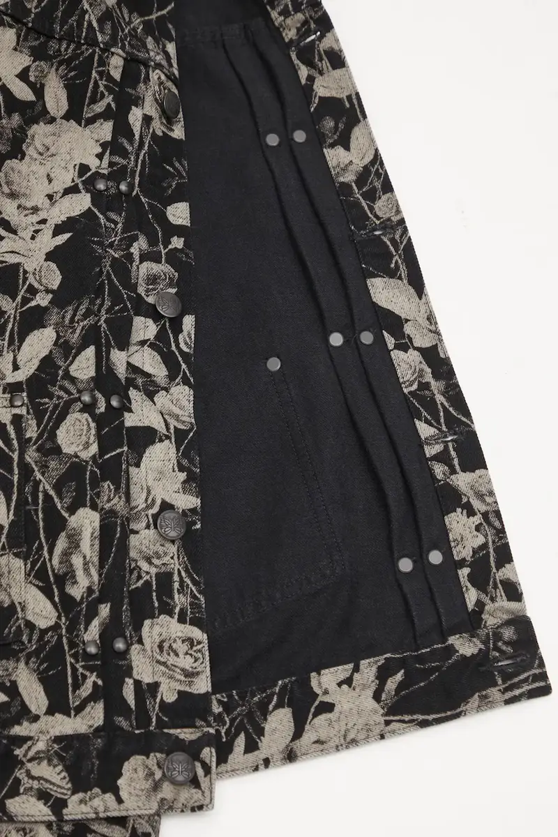 giacca di jeans M.W. Jean Jacket colore nero RW226 miniatura 5