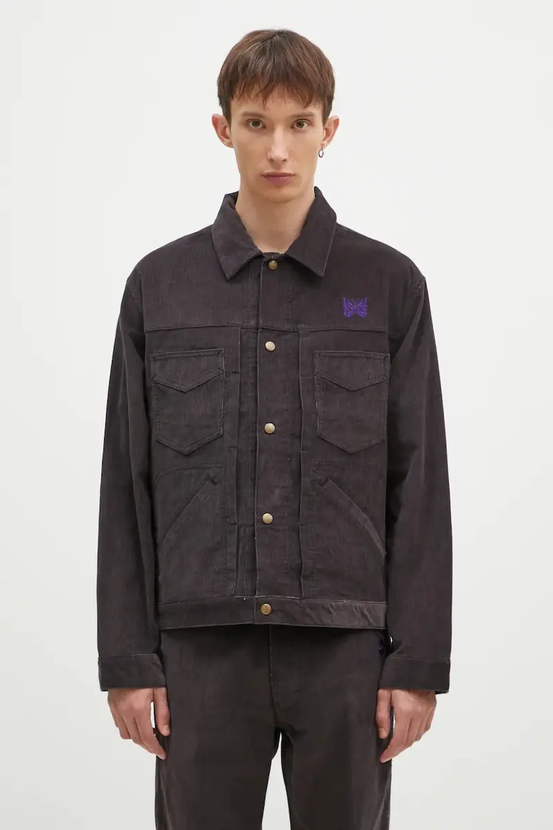 giacca in velluto a coste Penny Jean Jacket colore violetto PU216