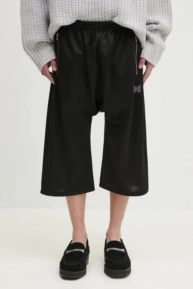 pantaloncini Cropped Sarouel Track uomo colore nero QV326