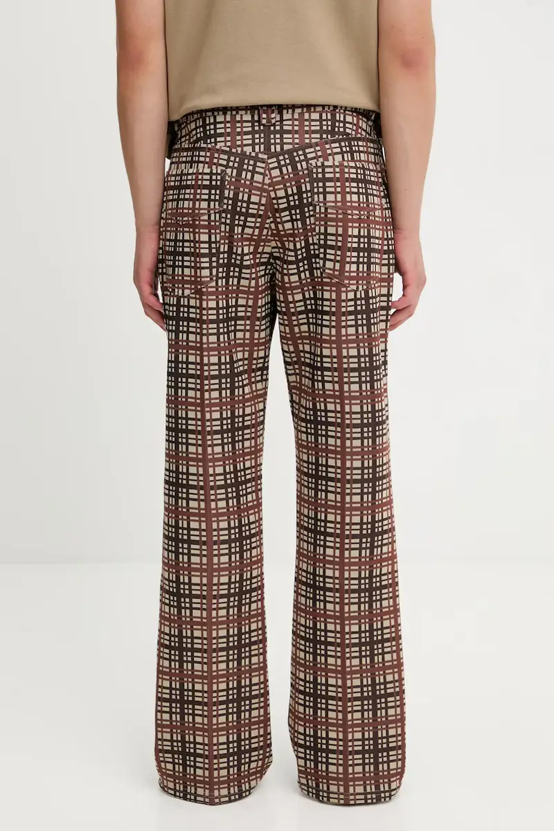 pantaloni Boot-Cut uomo colore marrone RW311 miniatura 3