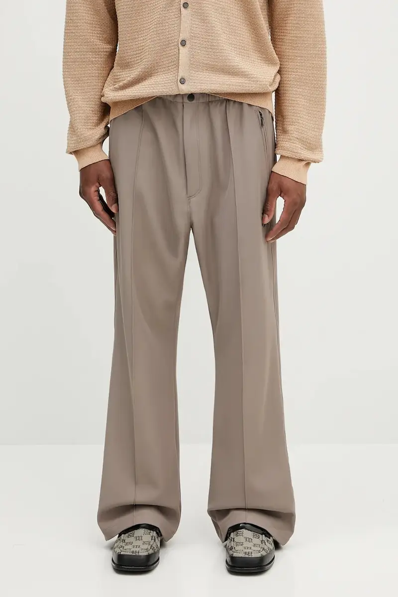 pantaloni Boot-Cut Warm Up uomo colore beige QV199