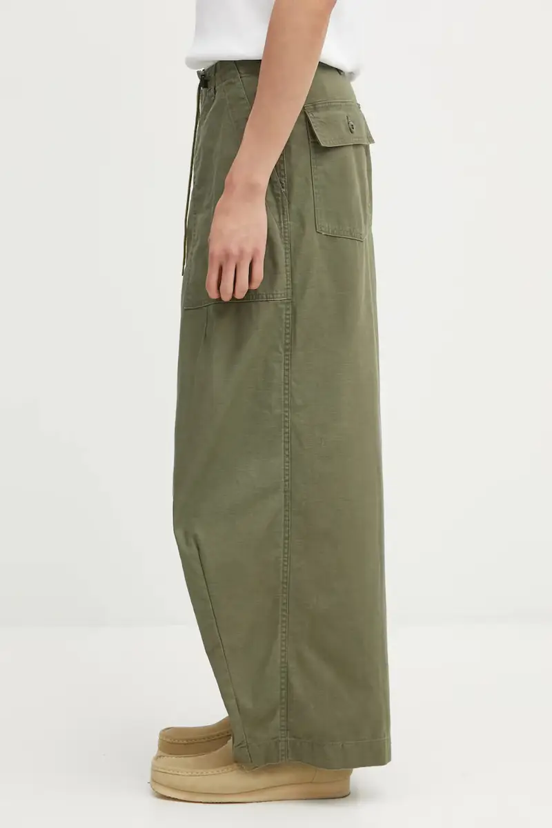 pantaloni in cotone H.D. Fatigue uomo colore verde RW237 miniatura 2