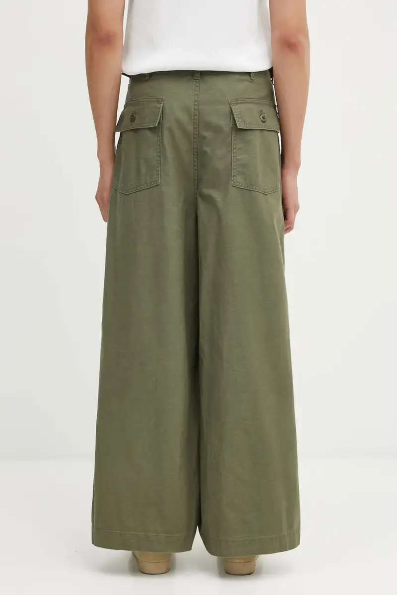 pantaloni in cotone H.D. Fatigue uomo colore verde RW237 miniatura 3