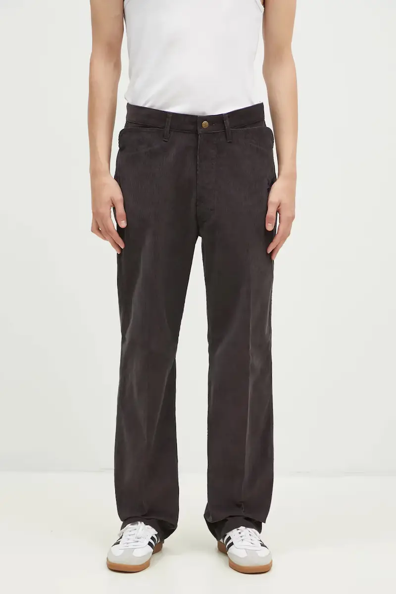 pantaloni in velluto a coste Straight Jean colore violetto PU217