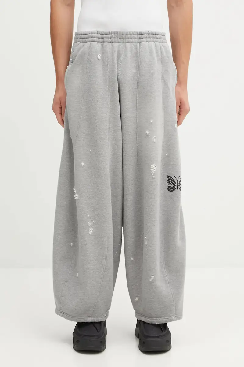 pantaloni tuta di cotone Deconstructed uomo colore grigio RW337