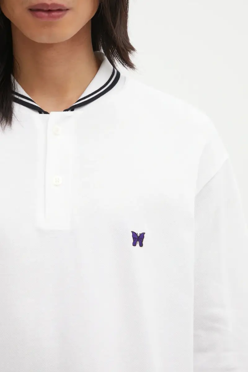 top a maniche lunghe in cotone colore bianco RW347 miniatura 4