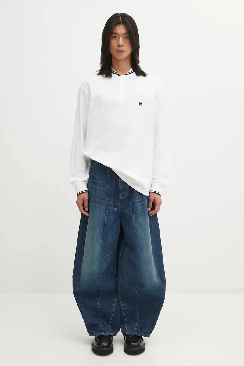 top a maniche lunghe in cotone colore bianco RW347 miniatura 5