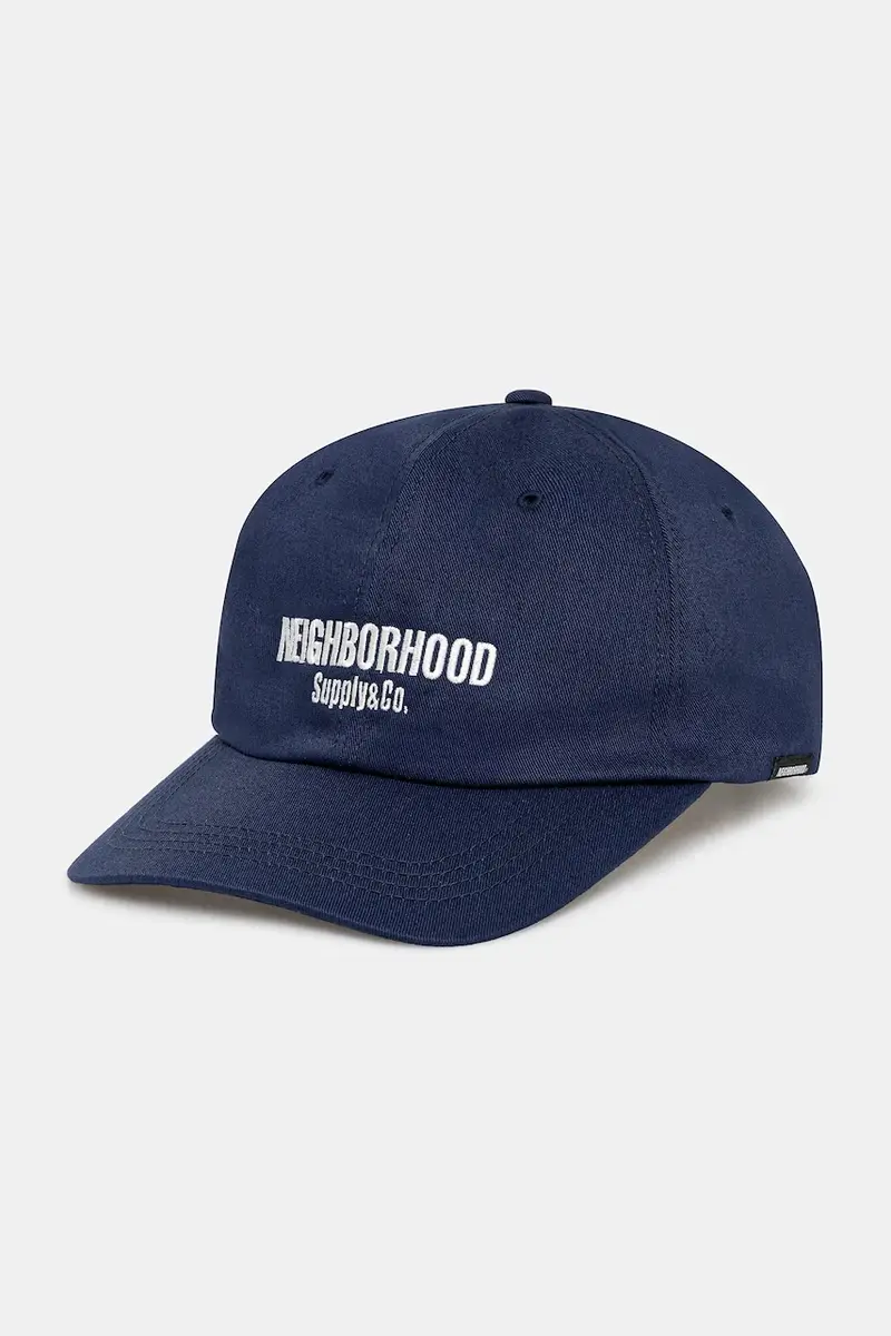 berretto da baseball in cotone Dad Cap-1 colore blu navy con applicazione 251YGNH.HT03