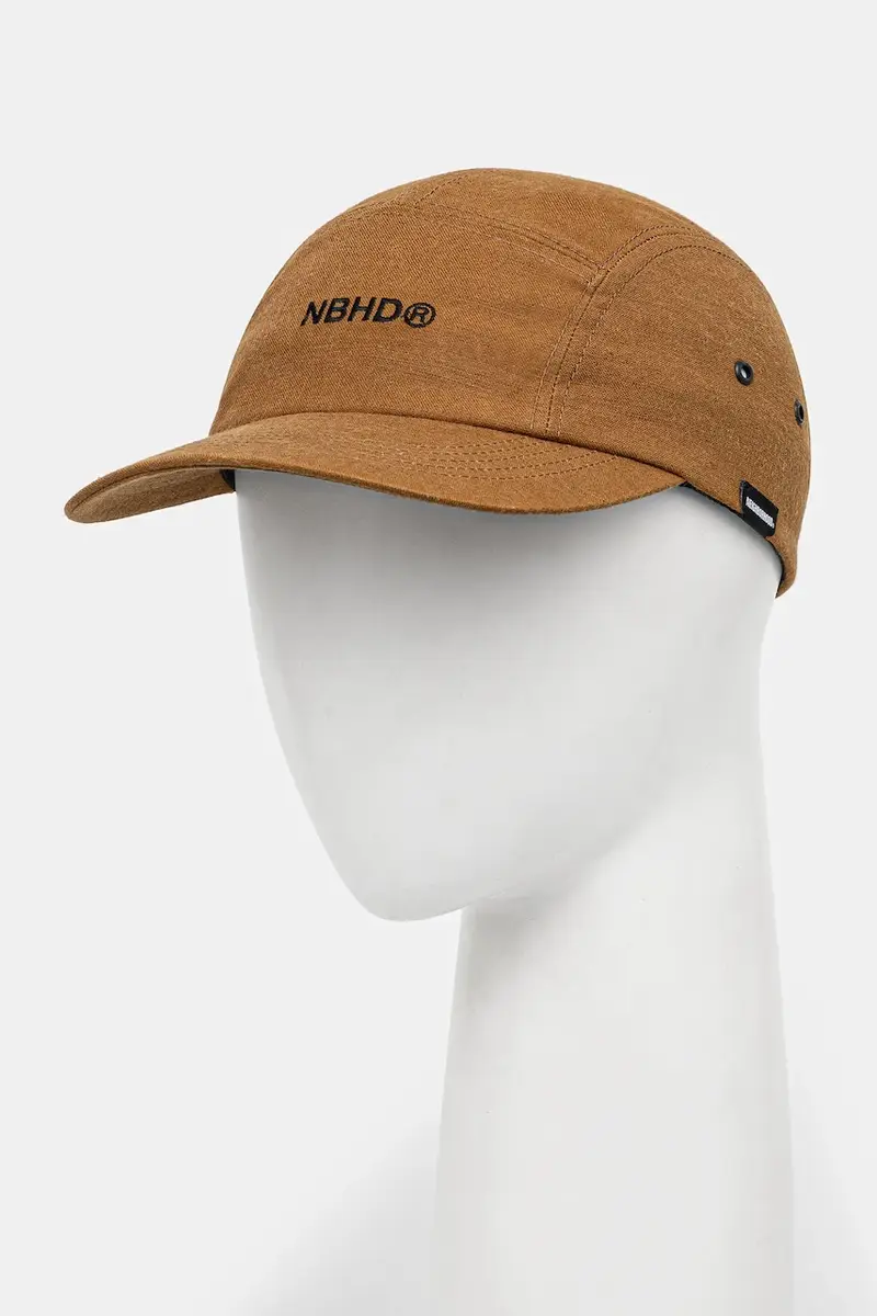 berretto da baseball in cotone Mil Jet Cap colore marrone con applicazione 242YGNH.HT06