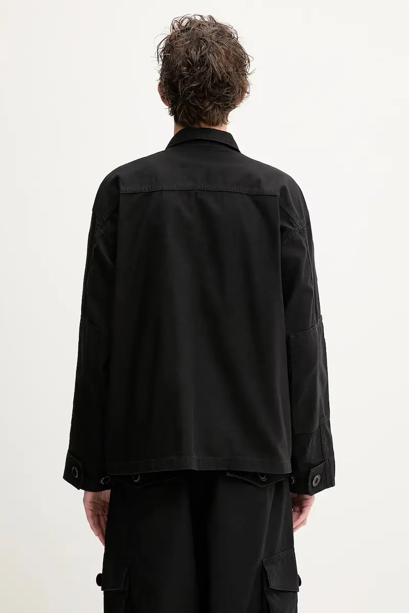 camicia in cotone Bdu Shirt Ls uomo colore nero 251SPNH.SHM04 miniatura 3