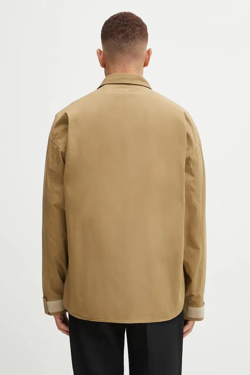 camicia in cotone UTILITY SHIRT LS uomo colore beige 252AQNH.SHM04 miniatura 3