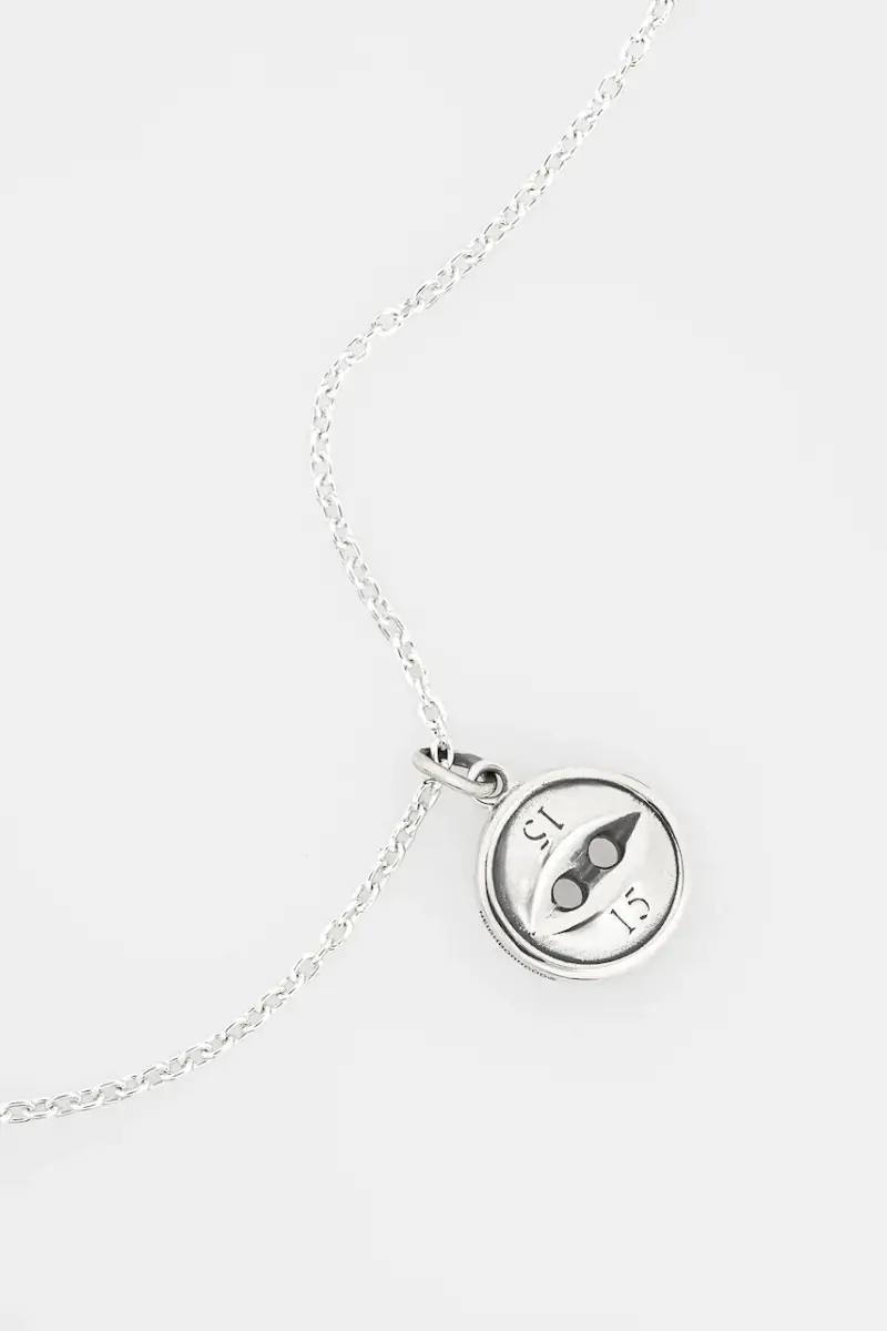 collana d'argento SILVER BUTTON NECKLACE 252IVNH.AC03 miniatura 2