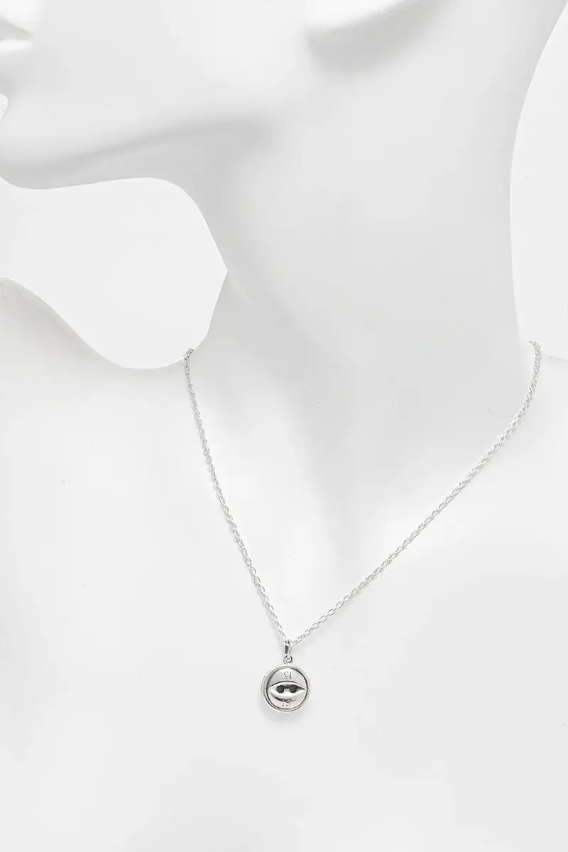 collana d'argento SILVER BUTTON NECKLACE 252IVNH.AC03 miniatura 3