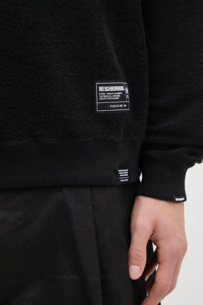 felpa in cotone double-face REVERSIBLE SWEAT colore nero 252UWNH.CSM07 miniatura 4