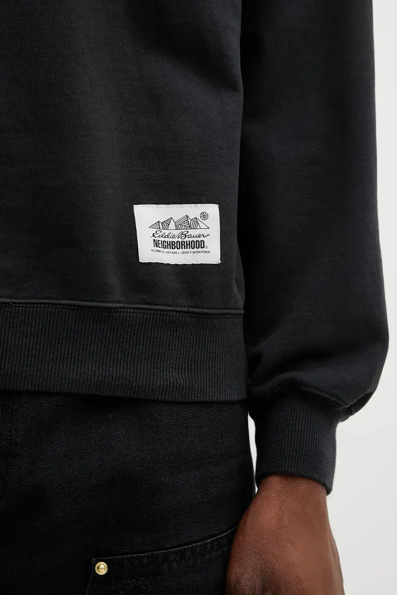 felpa in cotone X EDDIE BAUER WASHED uomo colore nero 252ZMEBN.CSM01 miniatura 4