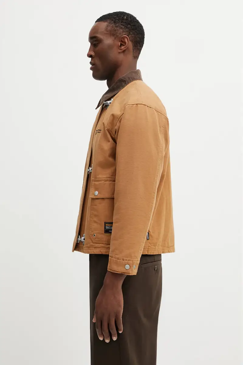 giacca in cotone FIREMAN colore marrone 252AQNH.JKM02 miniatura 2