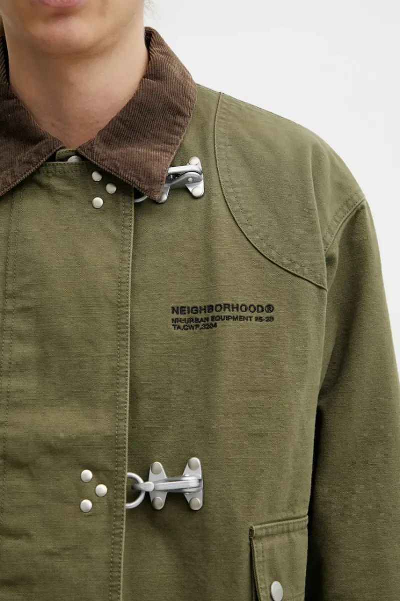 giacca in cotone FIREMAN colore verde 252AQNH.JKM02 miniatura 4