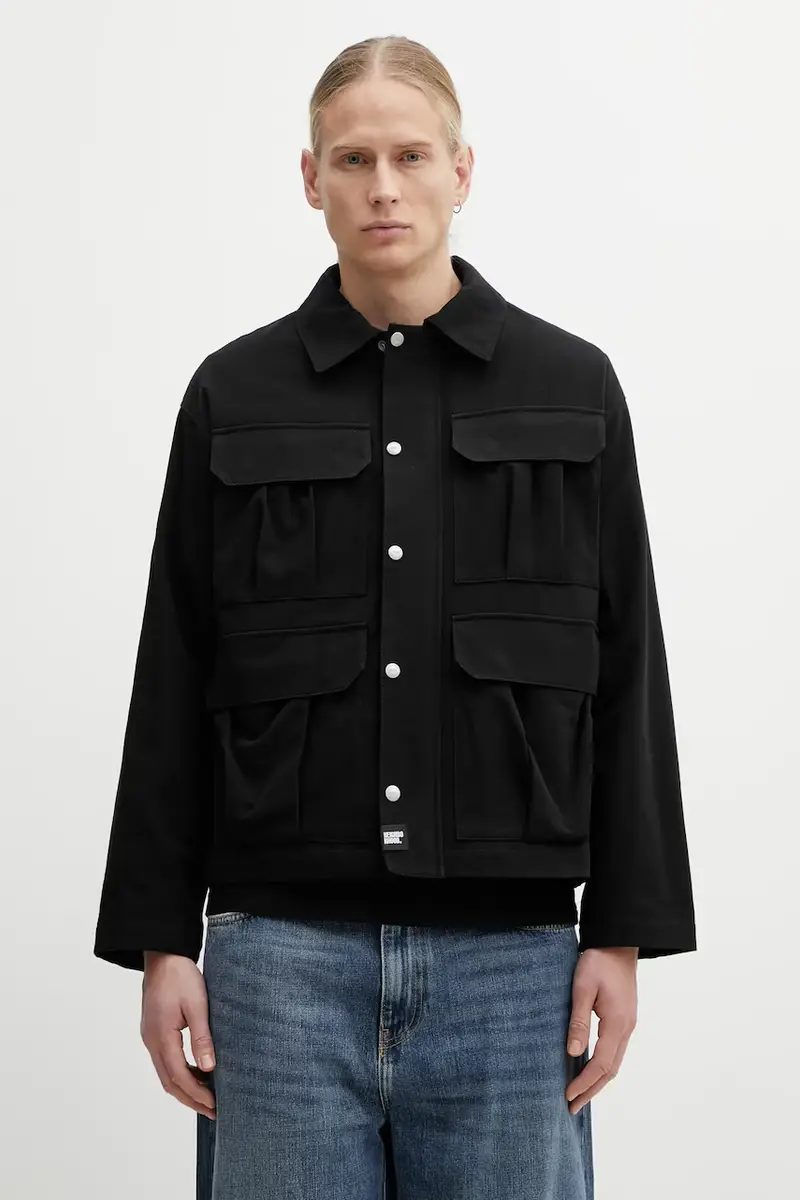 giacca in cotone UTILITY JACKET colore nero 252AQNH.JKM01