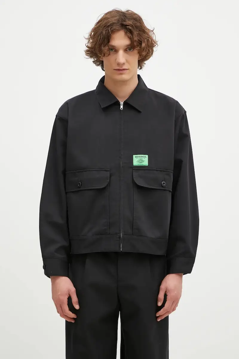 giacca NEIGHBORHOOD X Dickies . Zip Work Jacket uomo colore nero 242VFDKN.JKM01