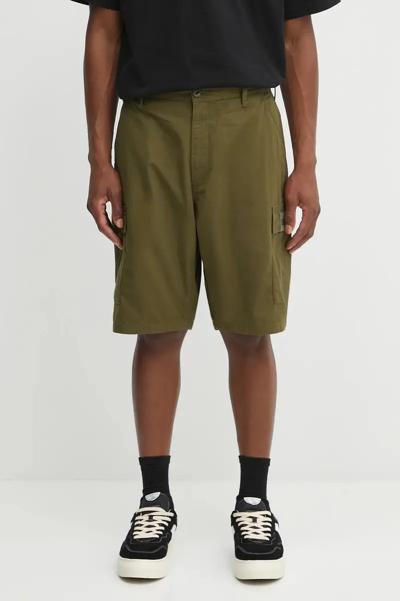 pantaloncini in cotone bdu short pants uomo colore verde 251SPNH-PTM05
