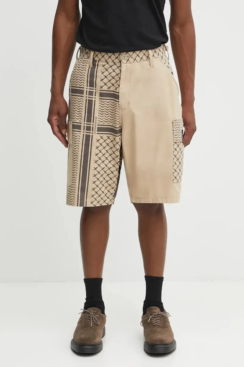 pantaloncini in cotone pt shemagh bdu short pants uomo colore beige 251UTNH-PTM02