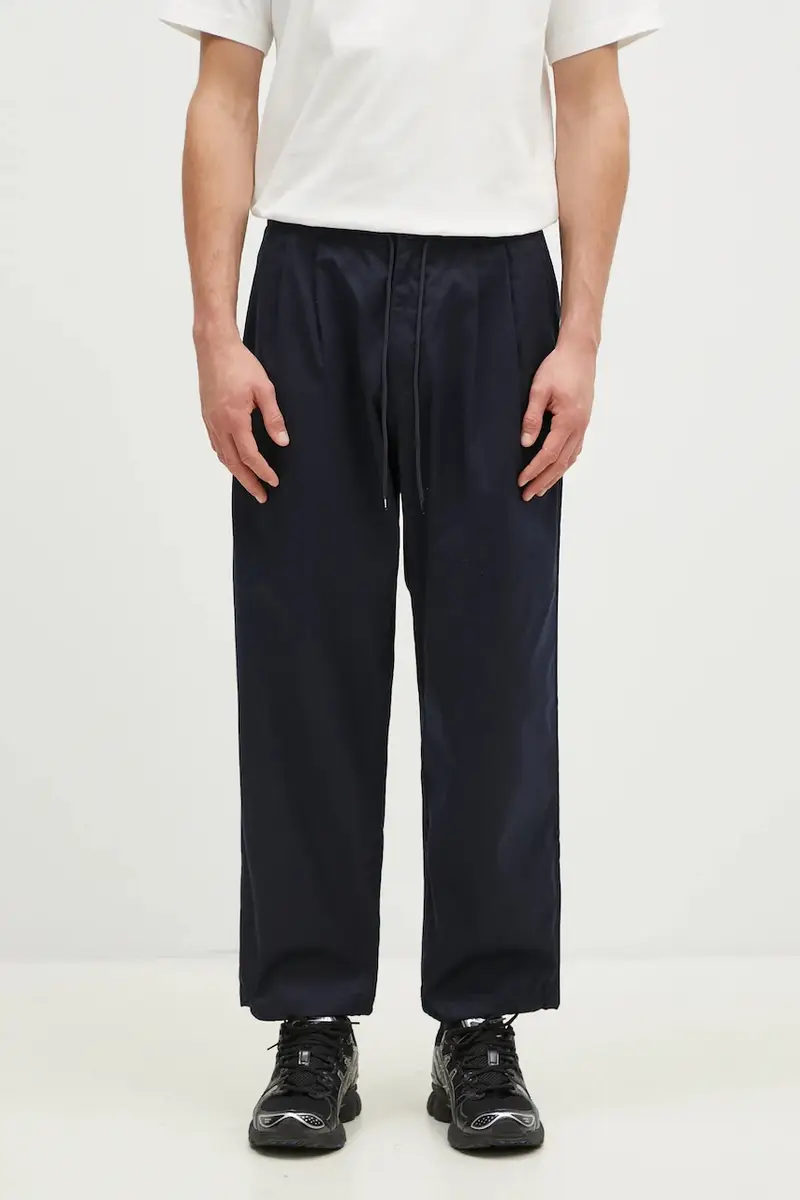 pantaloni Baggysilhouette Easy Pants uomo colore blu navy 242AQNH.PTM01