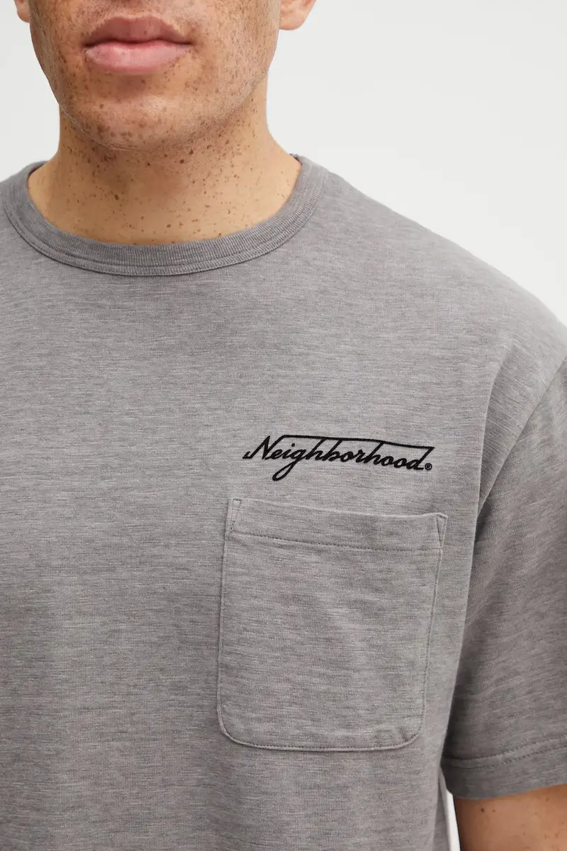 Neighborhood T-shirt Uomo Grigio 3474080 miniatura 4