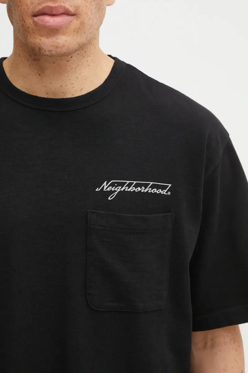 Neighborhood T-shirt Uomo Nero 3474203 miniatura 4