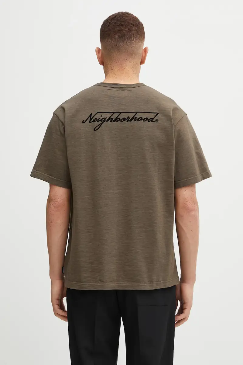 Neighborhood T-shirt Uomo Verde 3474268 miniatura 3