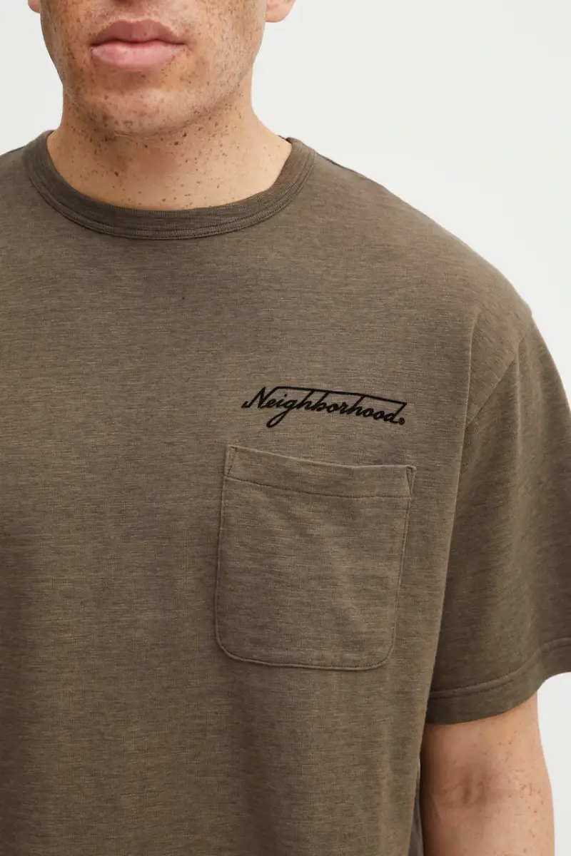 Neighborhood T-shirt Uomo Verde 3474268 miniatura 4