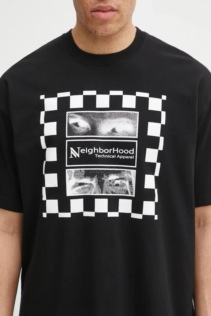 Neighborhood T-shirt Uomo Nero 3406773 miniatura 4