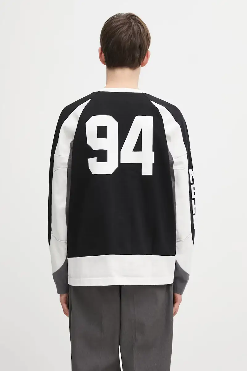 top a maniche lunghe in cotone HOCKEY colore nero 252FPNH.CSM14 miniatura 3