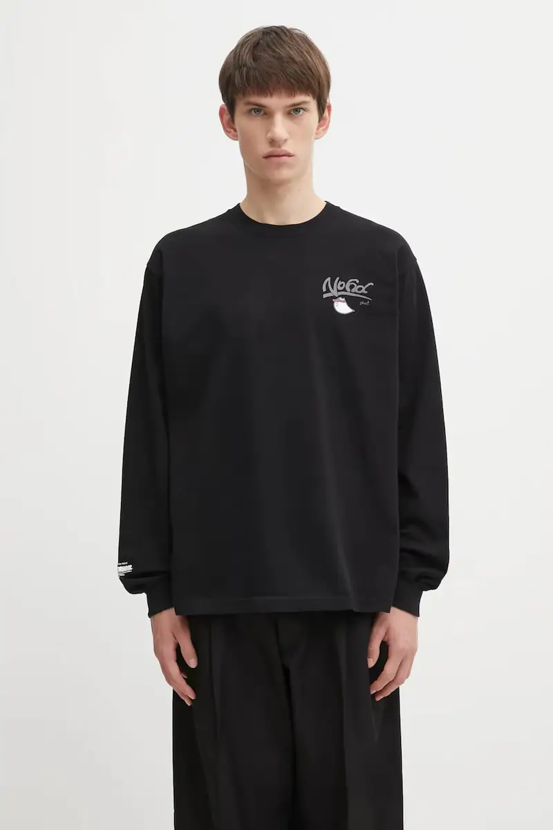 top a maniche lunghe in cotone NH . TEE LS-10 colore nero 252PCNH.LT10 miniatura 3