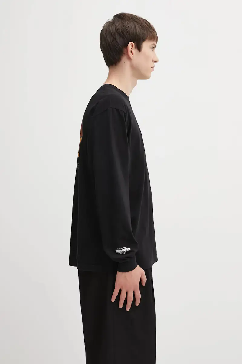 top a maniche lunghe in cotone NH . TEE LS-10 colore nero 252PCNH.LT10 miniatura 4